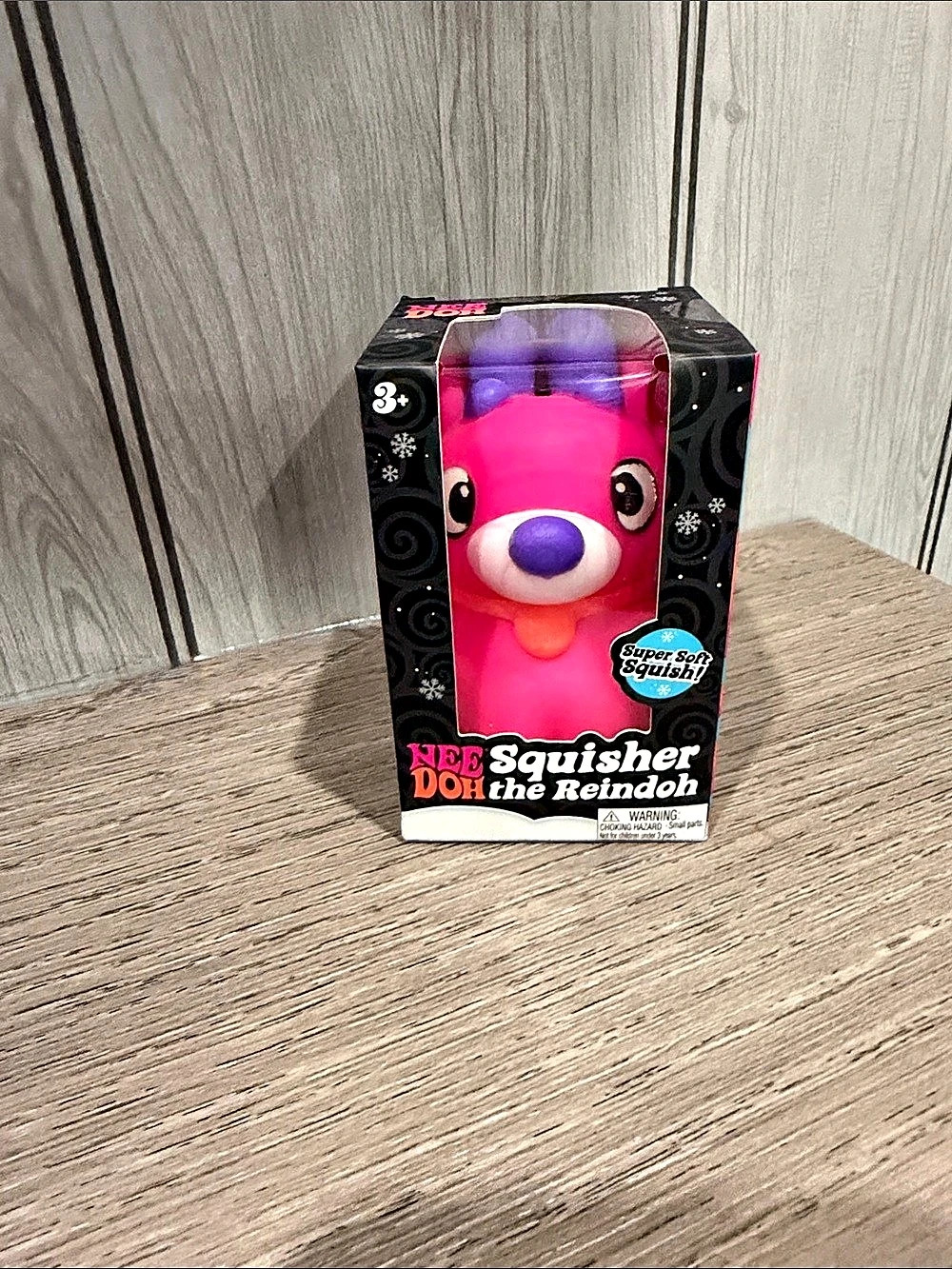 Squishmallows Nee Doh the Reindoh Squish Toy in Pink & Purple NWT